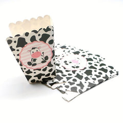 6pc Farm Animal Popcorn Boxes Yellow Popcorn Bucket Individual Soccer Game Conta