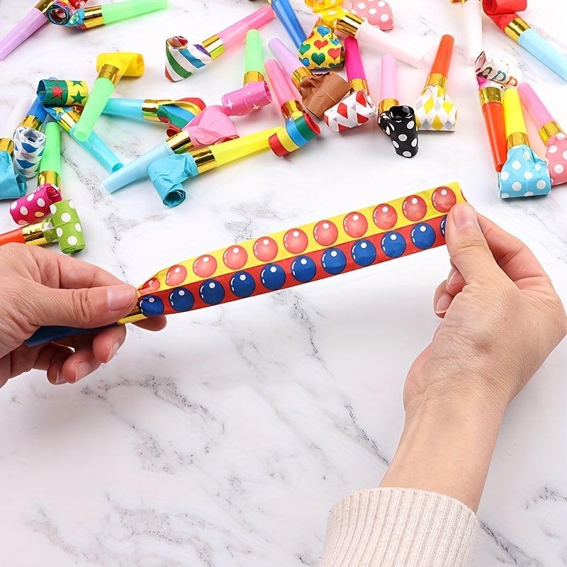 10pcs Random Blowouts Noisemakers Funny Party Blow Horns Birthday Party