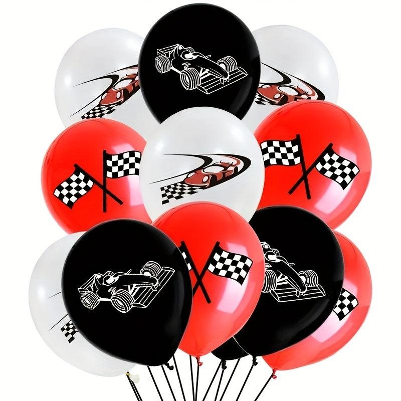 12pcs 30 48 Cm Balloon Racing Theme Party Supplies Car Banner Birthday Balloon