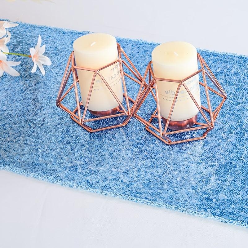 Sky Sequin Disposable Table Runner - Add Sparkle to Your Party