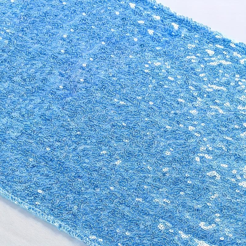 Sky Sequin Disposable Table Runner - Add Sparkle to Your Party