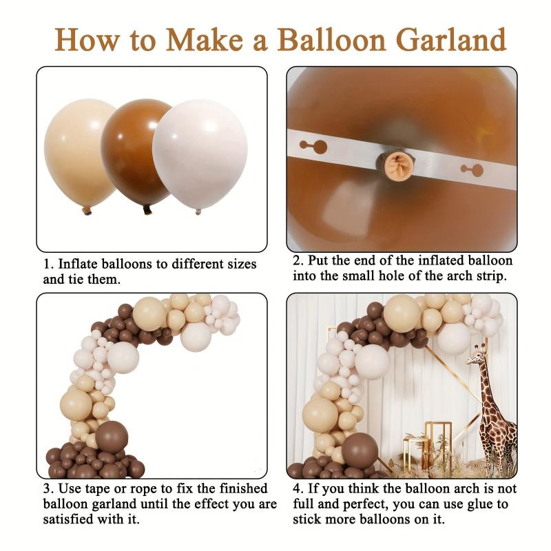 276pcs Boho Brown Balloons Kit for Teddy Bear Baby Shower