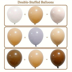 276pcs Boho Brown Balloons Kit for Teddy Bear Baby Shower