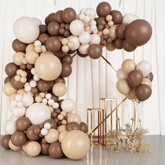 276pcs Boho Brown Balloons Kit for Teddy Bear Baby Shower