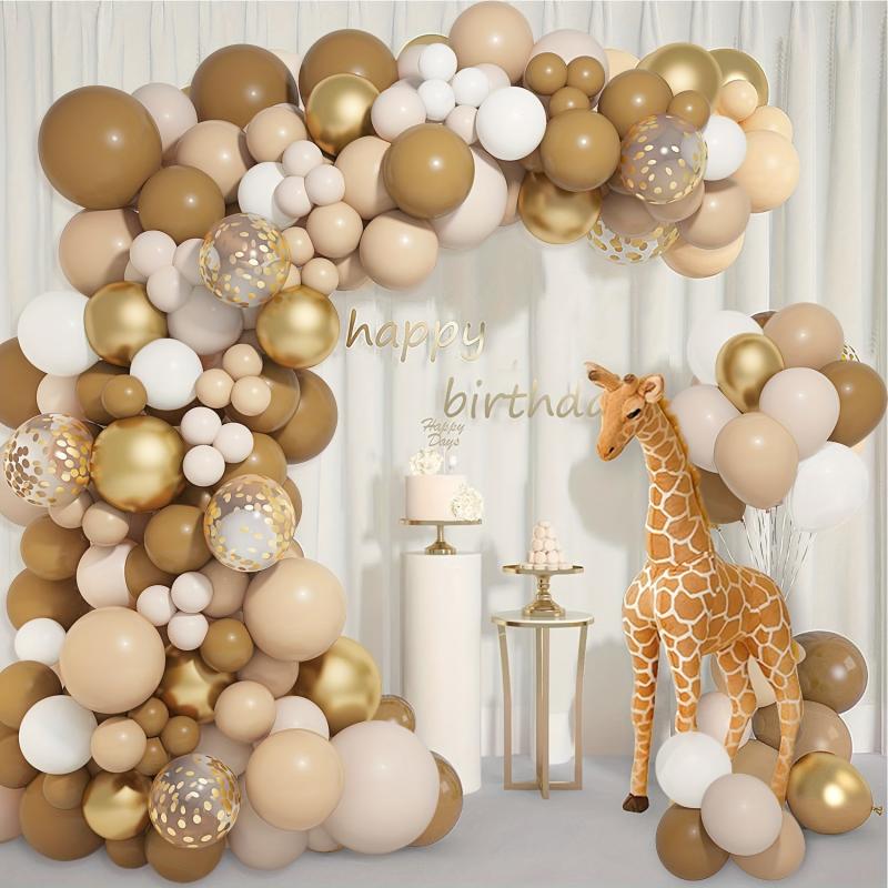164pcs Brown Balloons Garland Arch Kit for Baby Shower