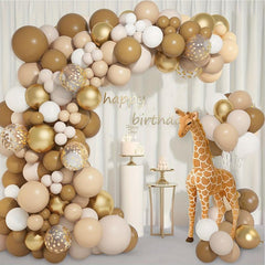 164pcs Brown Balloons Garland Arch Kit for Baby Shower