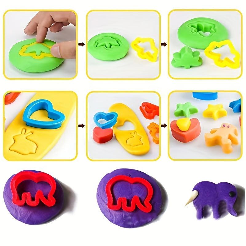 20pcs Play Dough Tools Kids Clay Tool Set Various Shapes Of Playdough Cutters