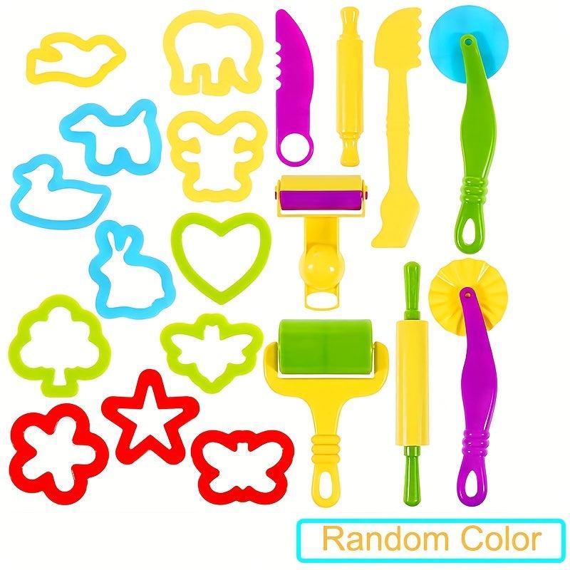 20pcs Play Dough Tools Kids Clay Tool Set Various Shapes Of Playdough Cutters