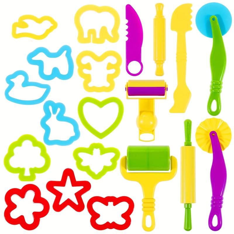 20pcs Play Dough Tools Kids Clay Tool Set Various Shapes Of Playdough Cutters