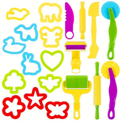20pcs Play Dough Tools Kids Clay Tool Set Various Shapes Of Playdough Cutters