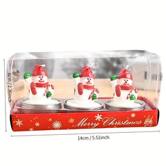 Christmas Candle Santa Claus Snowman Pine Cone Gift Shape Decoration