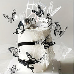 6pcs Butterfly Cake Toppers Cupcake Cake Decorations