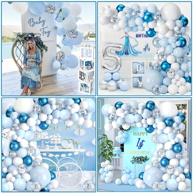 133pc Balloon Garland Kit for Baby Boy Shower and Birthday Party Decoration
