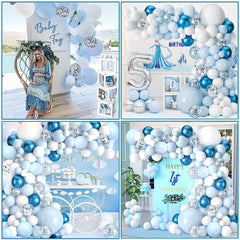 133pc Balloon Garland Kit for Baby Boy Shower and Birthday Party Decoration
