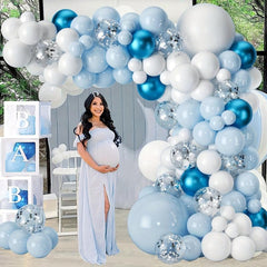 133pc Balloon Garland Kit for Baby Boy Shower and Birthday Party Decoration