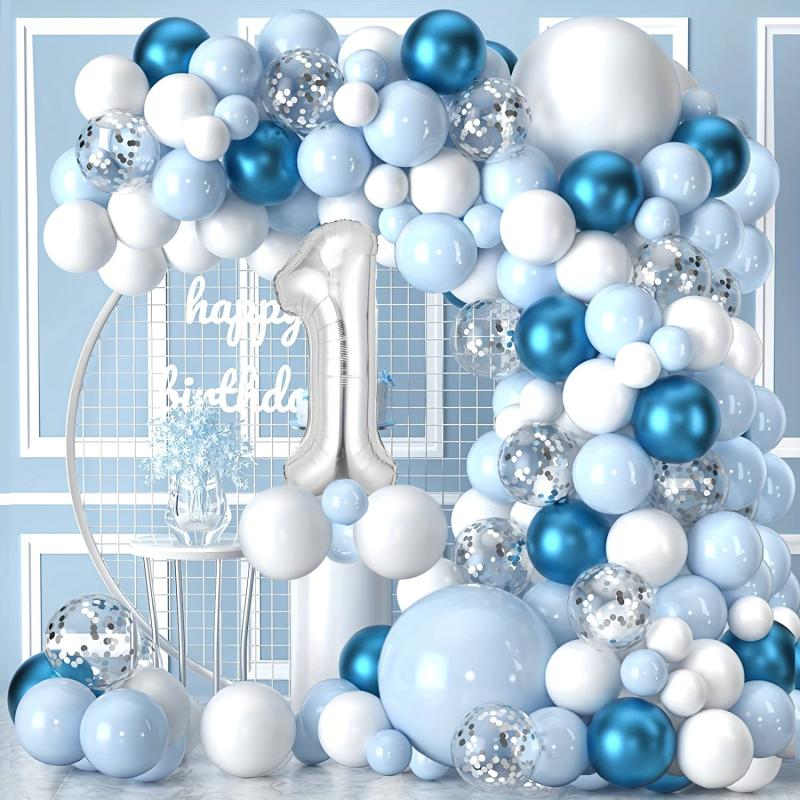 133pc Balloon Garland Kit for Baby Boy Shower and Birthday Party Decoration