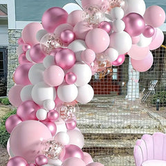Pastel Pink Balloons Arch Garland Kit for Girl Shower Birthday Wedding