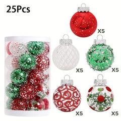 25pcs Christmas Ball Set Tree Decoration Pendant