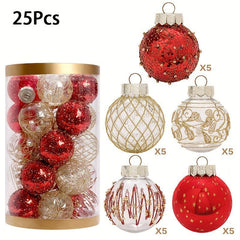 25pcs Christmas Ball Set Tree Decoration Pendant