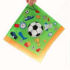 Soccer Birthday Party Tableware Decorations - Football Theme Supplies Set