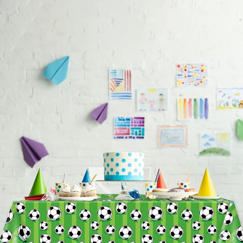 Soccer Birthday Party Tableware Decorations - Football Theme Supplies Set