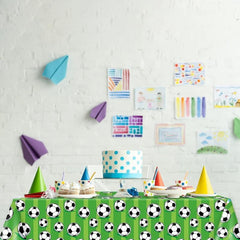 Soccer Birthday Party Tableware Decorations - Football Theme Supplies Set