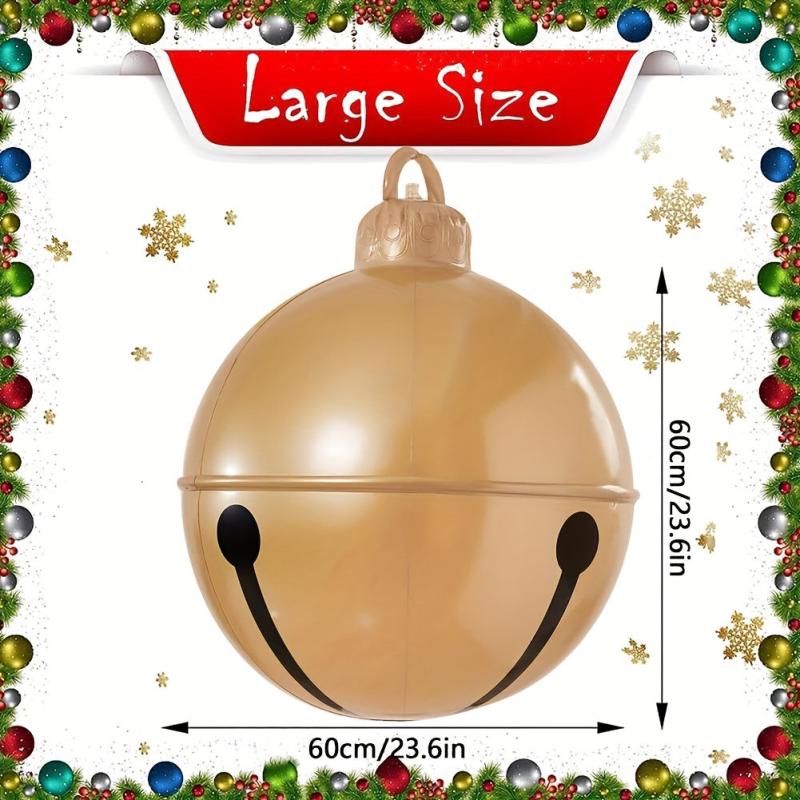Christmas Decoration Smile Bell Balloon Outdoor Fun Pvc Christmas Inflatable Bal