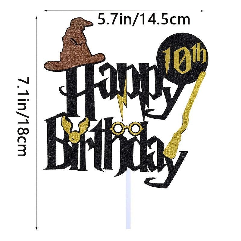 Glitter Paper Cake Decoration for Boys and Girls Birthday Party