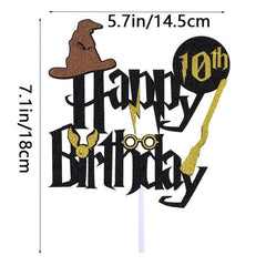 Glitter Paper Cake Decoration for Boys and Girls Birthday Party