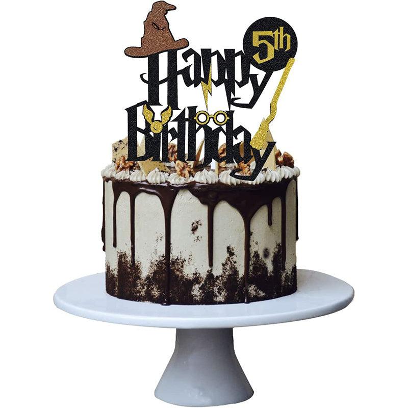 Glitter Paper Cake Decoration for Boys and Girls Birthday Party