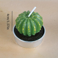 6pcs Cactus Candles for Birthday Wedding Home Decor