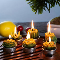 6pcs Cactus Candles for Birthday Wedding Home Decor