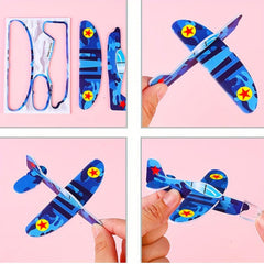 10pcs Hand Glider DIY Puzzle Toy Foam Glider Party Small Gift
