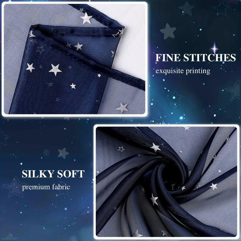 Starry Night Sky Mesh Curtain 1.2m Party Home Decoration Backdrop