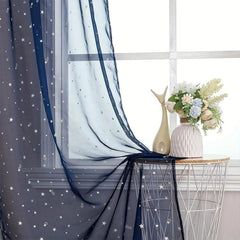 Starry Night Sky Mesh Curtain 1.2m Party Home Decoration Backdrop