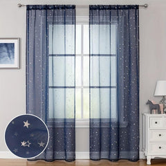 Starry Night Sky Mesh Curtain 1.2m Party Home Decoration Backdrop