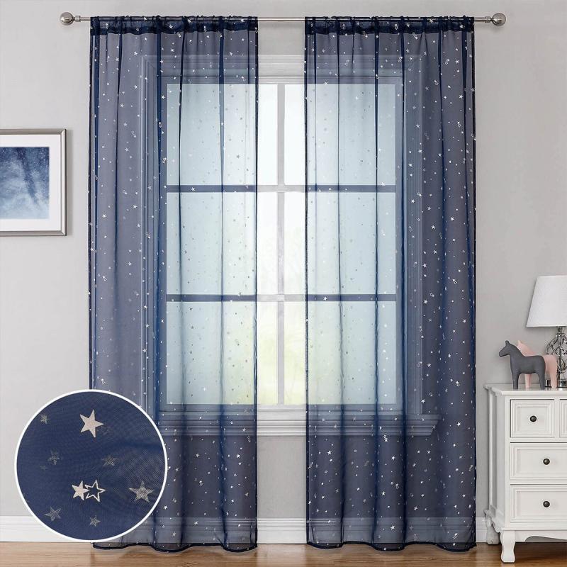 Starry Night Sky Mesh Curtain 1.2m Party Home Decoration Backdrop