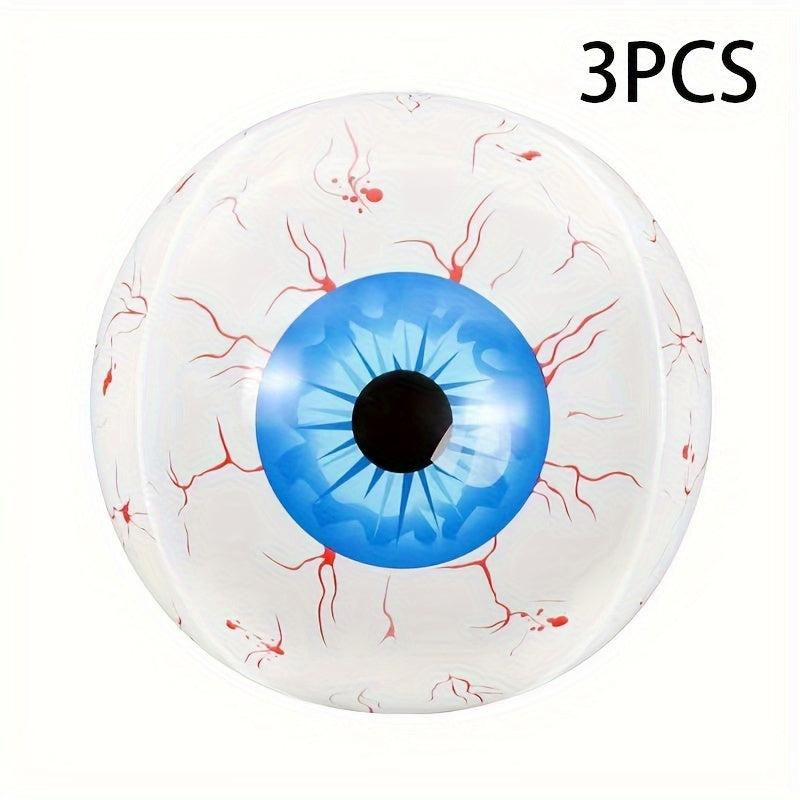 3pcs Halloween Inflatable Eyeball Decoration 22inch Horror 4D Inflatable Eyeball