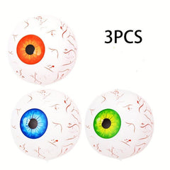 3pcs Halloween Inflatable Eyeball Decoration 22inch Horror 4D Inflatable Eyeball