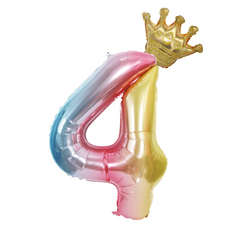 32 Inch Crown Number Aluminum Balloons 0-9 Birthday Party Decoration