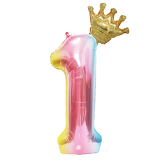 32 Inch Crown Number Aluminum Balloons 0-9 Birthday Party Decoration
