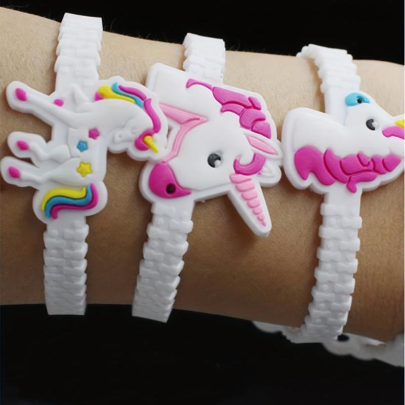 5pcs Unicorn Slap Bracelets Cartoon Birthday Party Favors Supplies