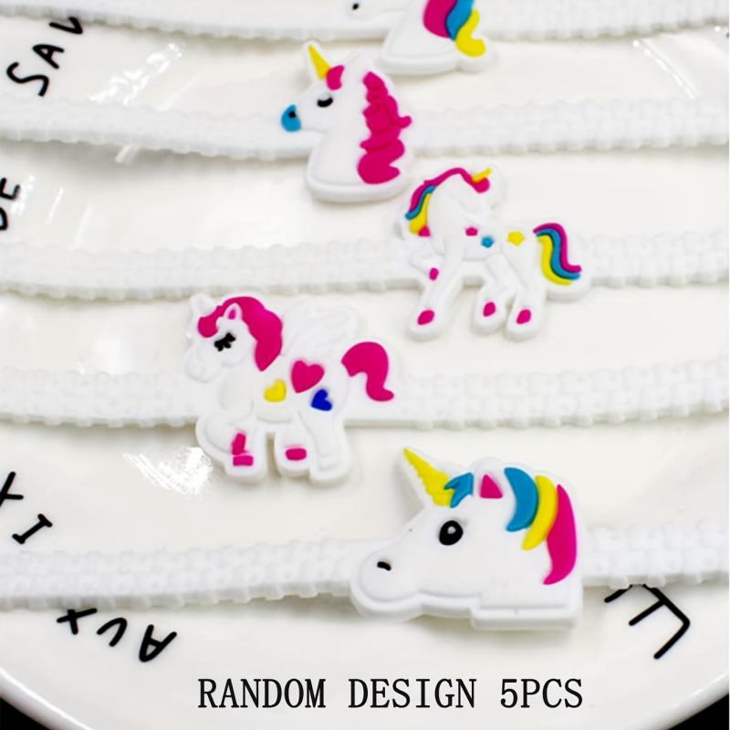 5pcs Unicorn Slap Bracelets Cartoon Birthday Party Favors Supplies