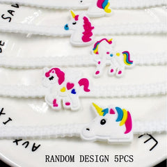 5pcs Unicorn Slap Bracelets Cartoon Birthday Party Favors Supplies