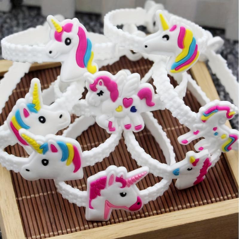5pcs Unicorn Slap Bracelets Cartoon Birthday Party Favors Supplies
