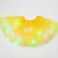 LED Glowing Light Flower Princess Tutu Skirt Fairy Costume For Girl