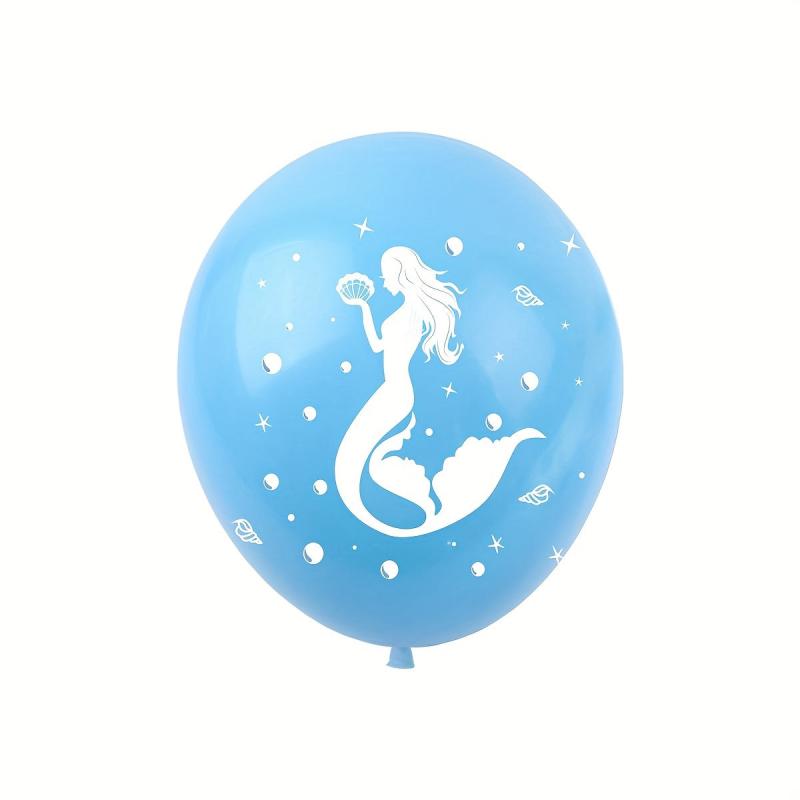 12pcs Mermaid Birthday Theme Party Scene Decoration Supplies