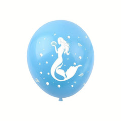 12pcs Mermaid Birthday Theme Party Scene Decoration Supplies