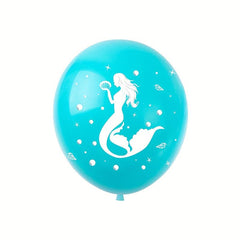 12pcs Mermaid Birthday Theme Party Scene Decoration Supplies