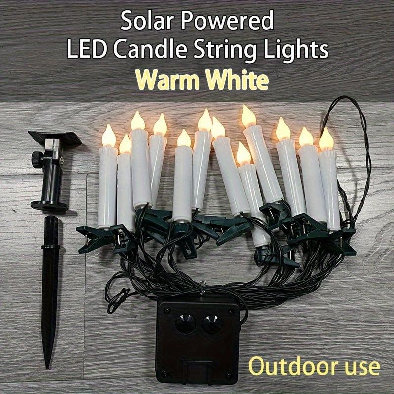12 LEDs Christmas Candle Lights Outdoor Decorative Candle Lamps